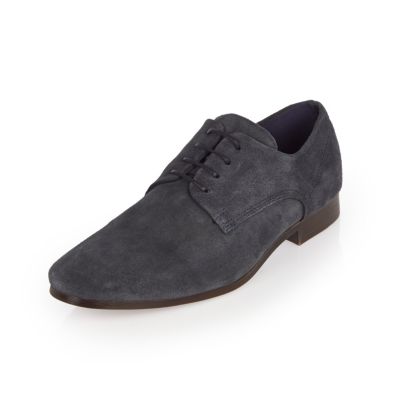 Navy suede smart shoes